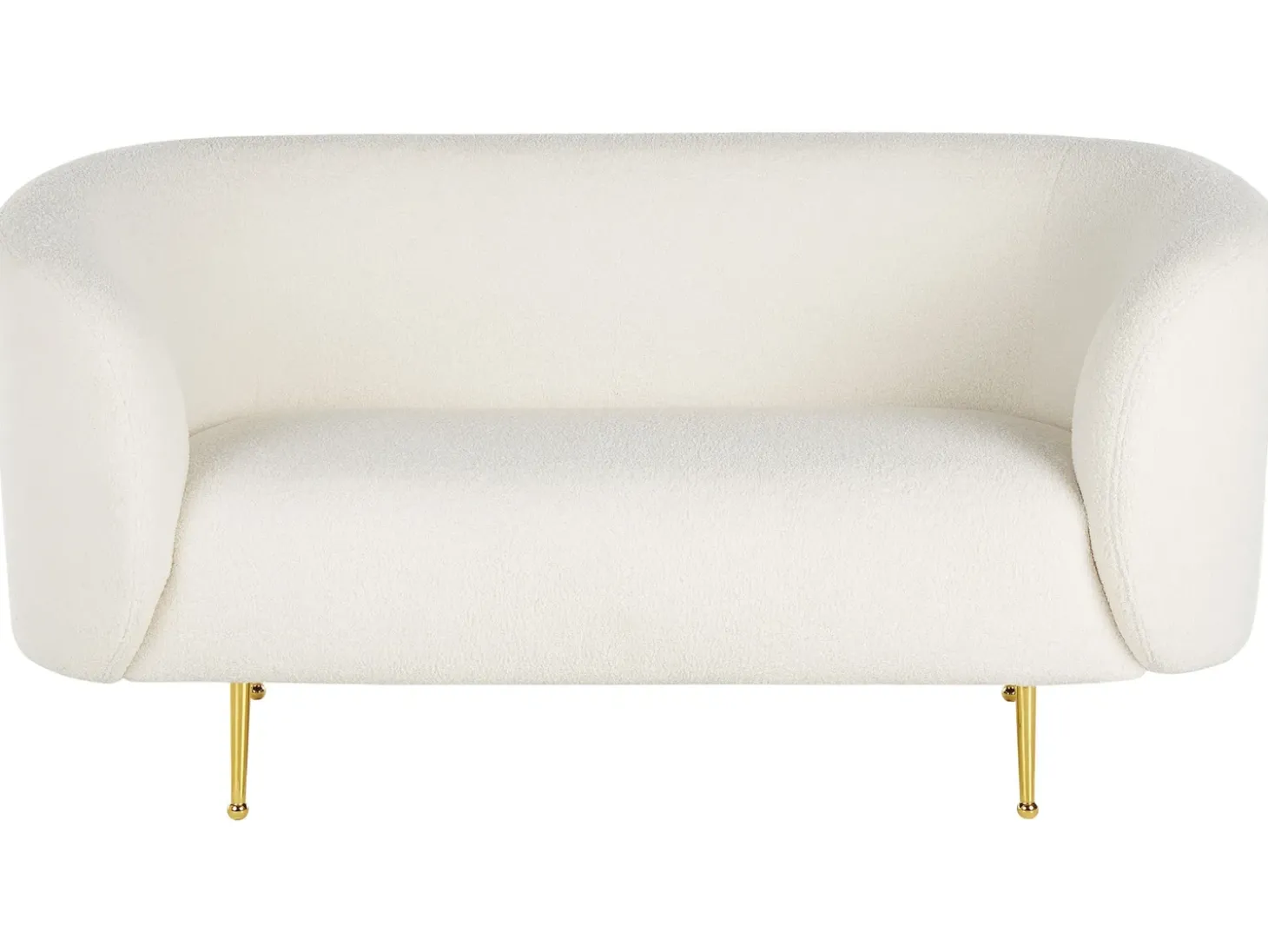 Sale Sofa dla 2 osób LOEN Boucle Biały Sofy Tapicerowane|Sofy Dwuosobowe