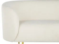 Sale Sofa dla 2 osób LOEN Boucle Biały Sofy Tapicerowane|Sofy Dwuosobowe