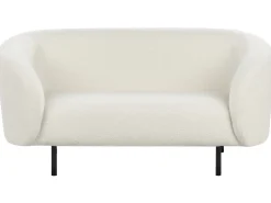 Discount Sofa dla 2 osób LOEN Boucle Biały Sofy Tapicerowane|Sofy Dwuosobowe