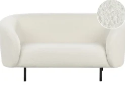 Discount Sofa dla 2 osób LOEN Boucle Biały Sofy Tapicerowane|Sofy Dwuosobowe