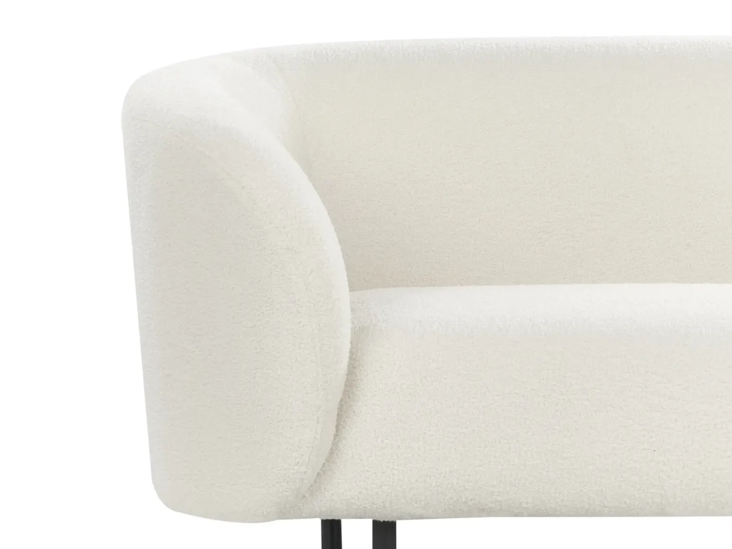Outlet Sofa dla 3 osób LOEN Boucle Biały Sofy Tapicerowane|Kolekcje Sof