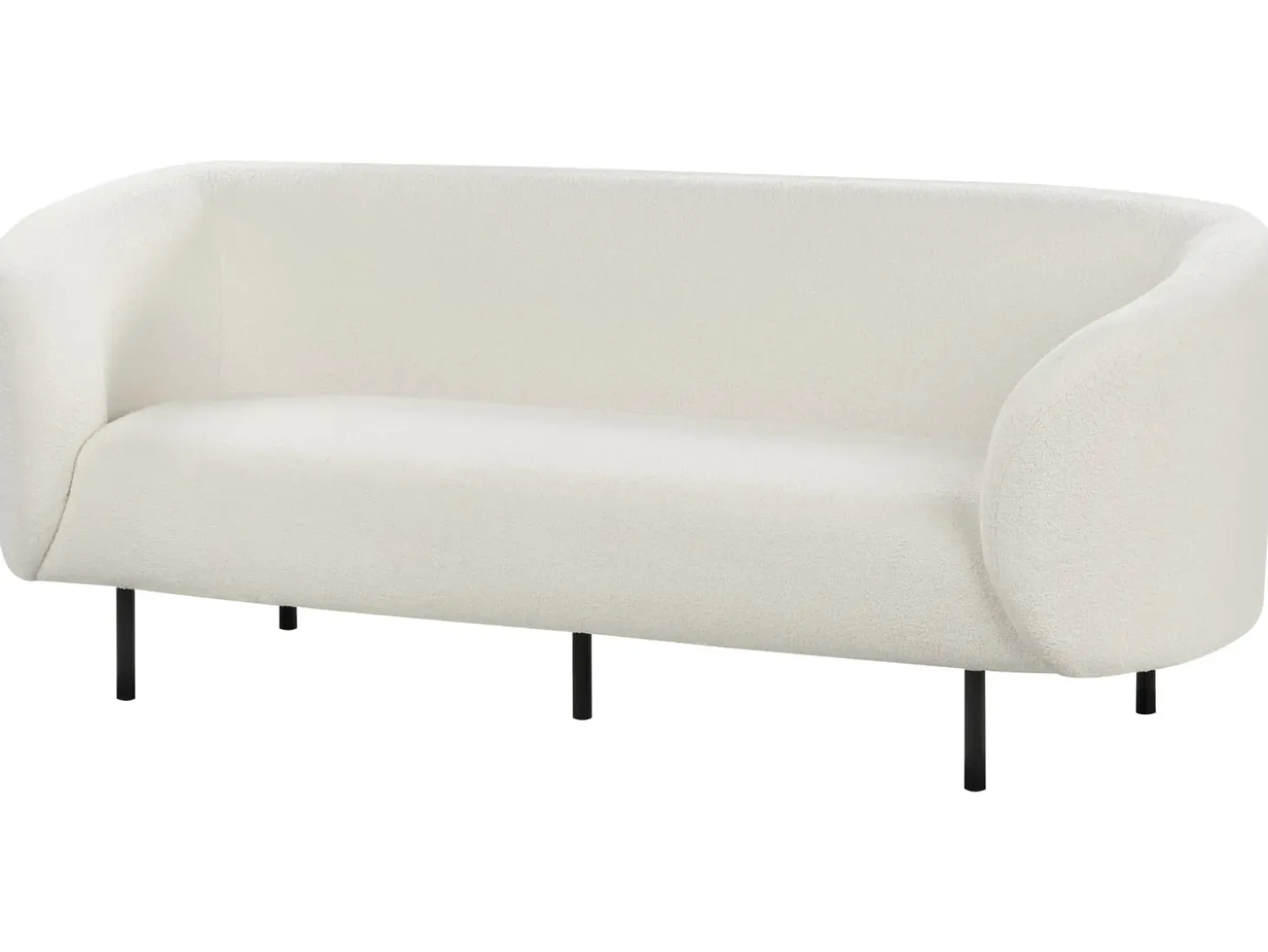 Outlet Sofa dla 3 osób LOEN Boucle Biały Sofy Tapicerowane|Kolekcje Sof