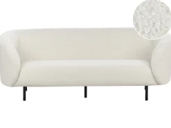 Outlet Sofa dla 3 osób LOEN Boucle Biały Sofy Tapicerowane|Kolekcje Sof
