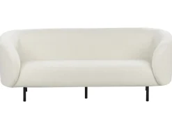Outlet Sofa dla 3 osób LOEN Boucle Biały Sofy Tapicerowane|Kolekcje Sof