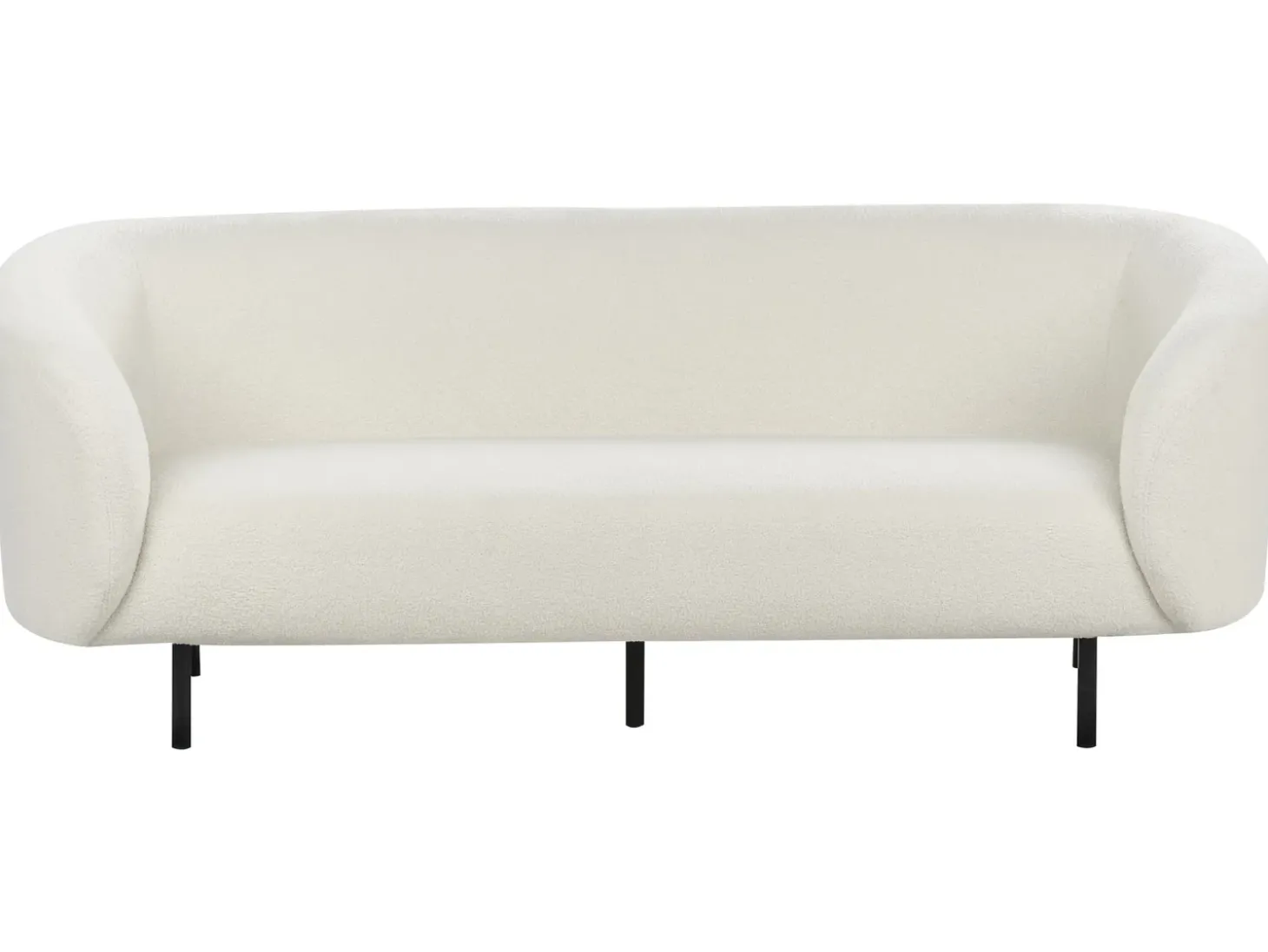 Outlet Sofa dla 3 osób LOEN Boucle Biały Sofy Tapicerowane|Kolekcje Sof