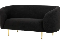 Sofa dla 2 osób LOEN Boucle Czarny Sofy Tapicerowane|Sofy Dwuosobowe