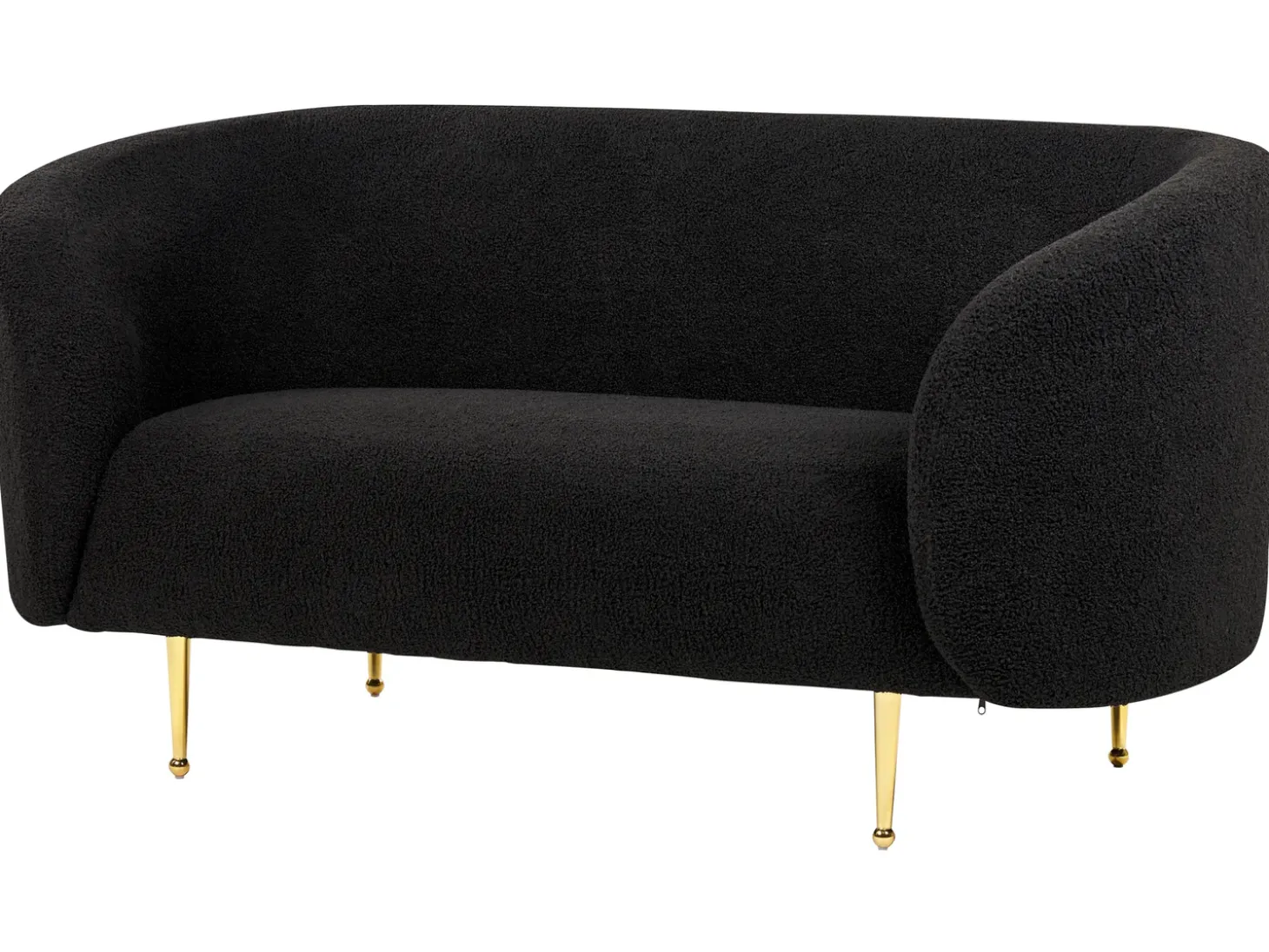 Sofa dla 2 osób LOEN Boucle Czarny Sofy Tapicerowane|Sofy Dwuosobowe