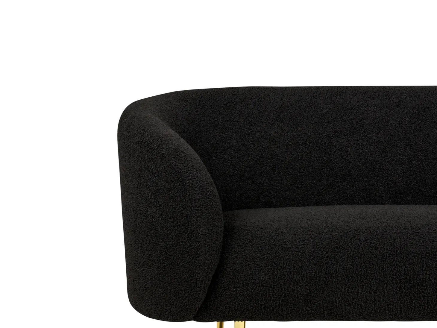 Sofa dla 2 osób LOEN Boucle Czarny Sofy Tapicerowane|Sofy Dwuosobowe