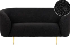 Sofa dla 2 osób LOEN Boucle Czarny Sofy Tapicerowane|Sofy Dwuosobowe