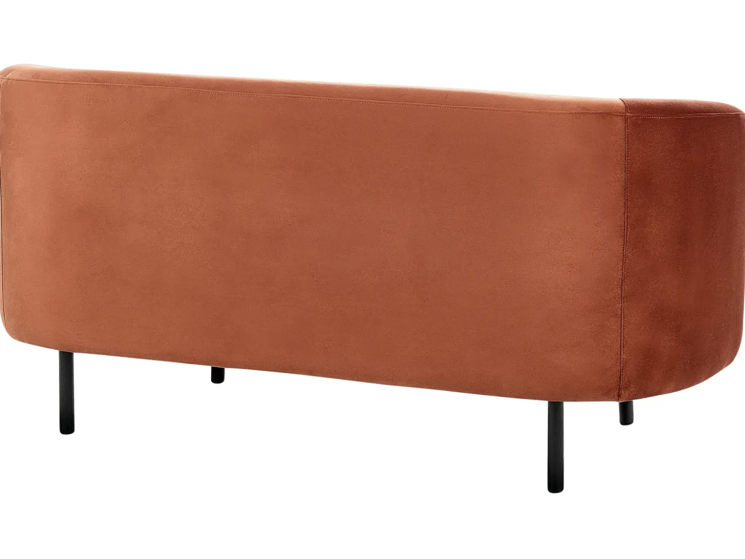 Outlet Sofa dla 2 osób LOEN Welur Pomarańczowy Sofy Tapicerowane|Sofy Dwuosobowe