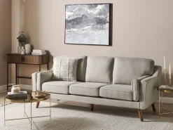 Sale Sofa dla 3 osób LOKKA Beżowy Sofy Tapicerowane|Kolekcje Sof