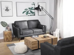 Hot Sofa dla 2 osób LOKKA Ekoskóra Szary Sofy Dwuosobowe|Kolekcje Sof