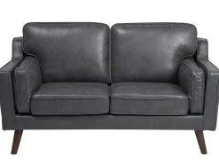 Hot Sofa dla 2 osób LOKKA Ekoskóra Szary Sofy Dwuosobowe|Kolekcje Sof