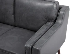 Online Sofa dla 3 osób LOKKA Ekoskóra Szary Kolekcje Sof|Sofy Skórzane