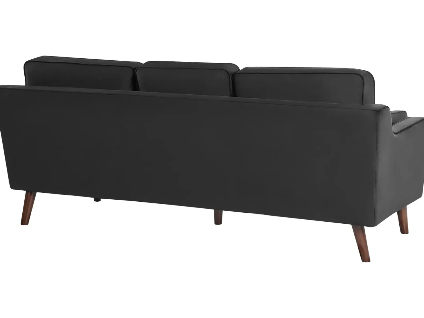 Sale Sofa dla 3 osób LOKKA Welur Czarny Sofy Tapicerowane|Kolekcje Sof
