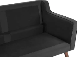 Sale Sofa dla 3 osób LOKKA Welur Czarny Sofy Tapicerowane|Kolekcje Sof