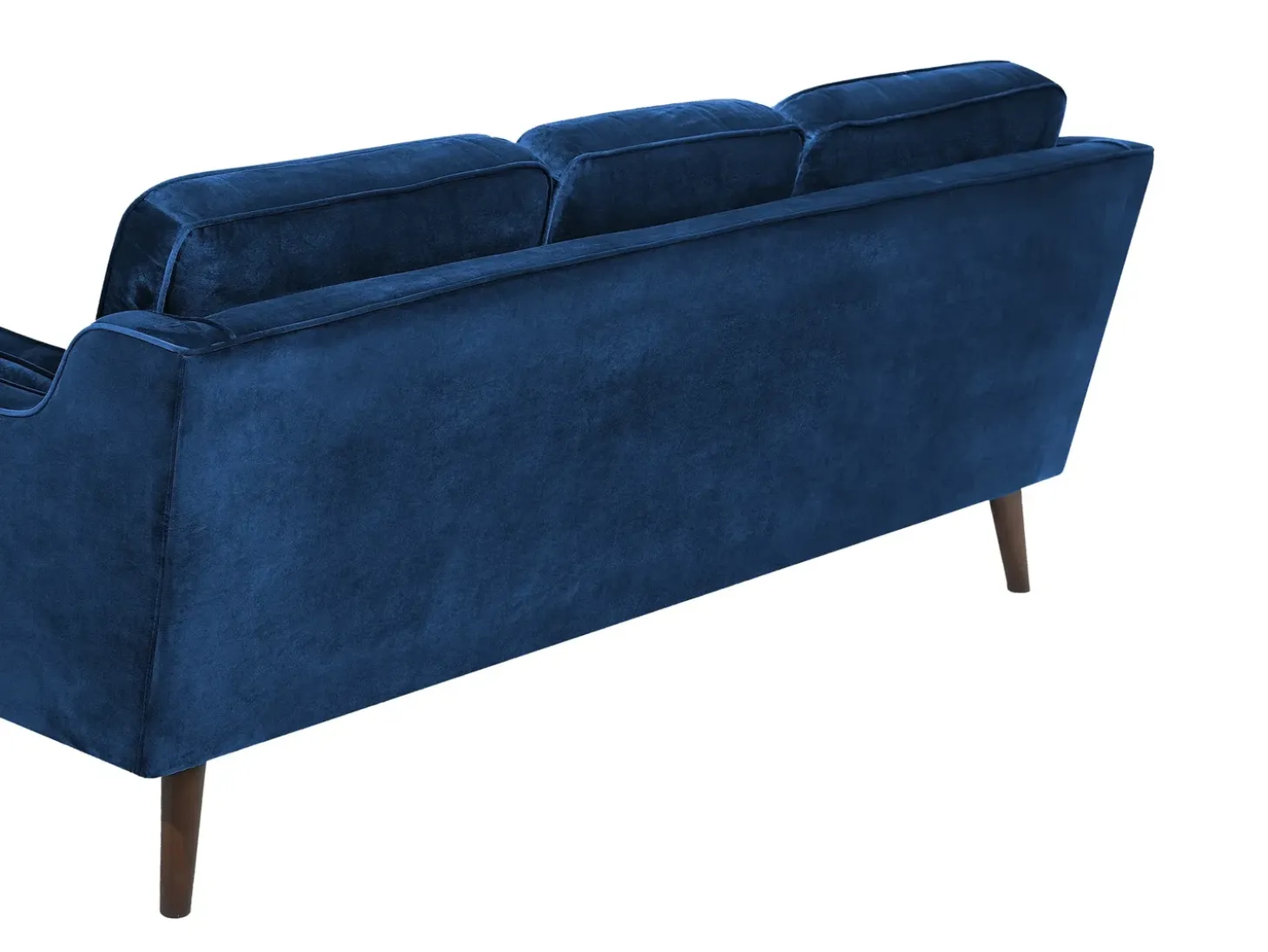 Discount Sofa dla 3 osób LOKKA Welur Granatowy Sofy Tapicerowane|Kolekcje Sof