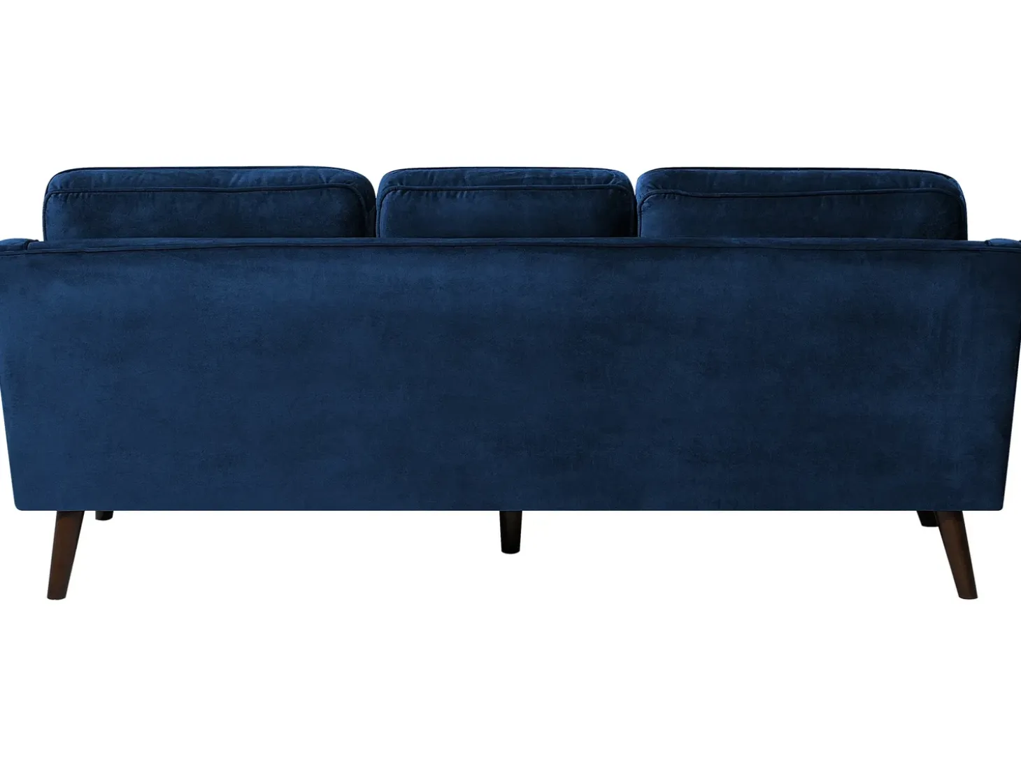 Discount Sofa dla 3 osób LOKKA Welur Granatowy Sofy Tapicerowane|Kolekcje Sof