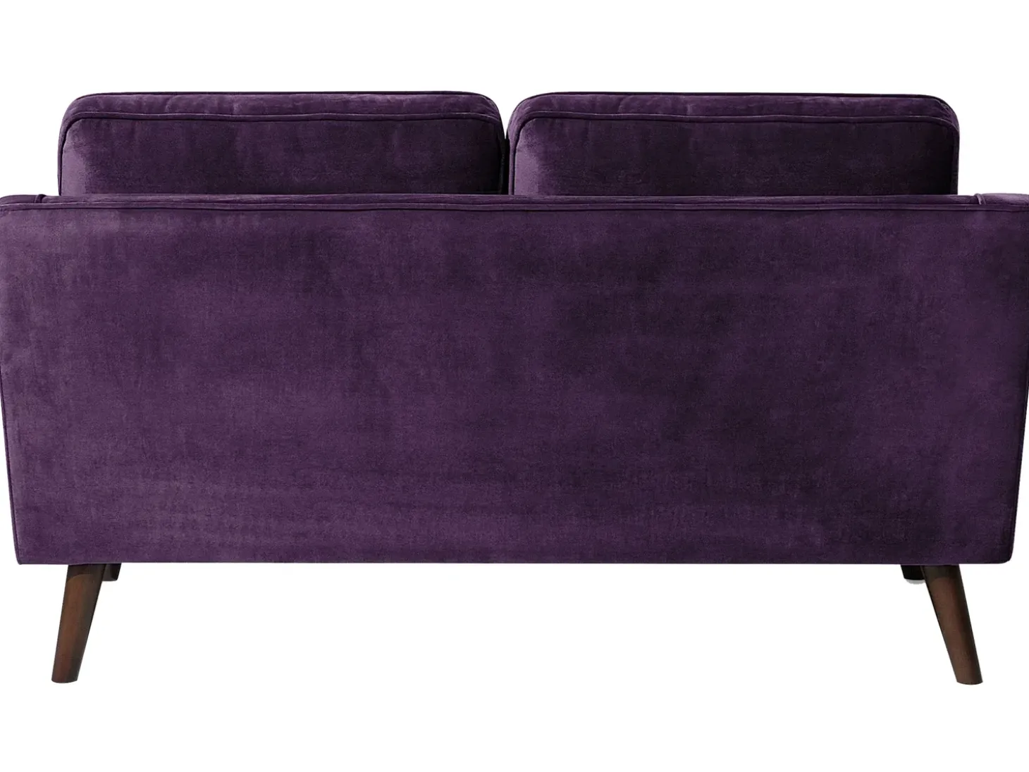 Clearance Sofa dla 2 osób LOKKA Welur Purpurowy Sofy Tapicerowane|Sofy Dwuosobowe