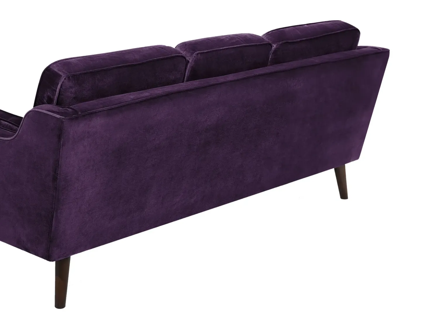 Discount Sofa dla 3 osób LOKKA Welur Purpurowy Sofy Tapicerowane|Kolekcje Sof