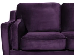Discount Sofa dla 3 osób LOKKA Welur Purpurowy Sofy Tapicerowane|Kolekcje Sof