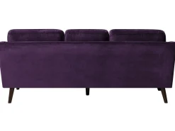 Discount Sofa dla 3 osób LOKKA Welur Purpurowy Sofy Tapicerowane|Kolekcje Sof