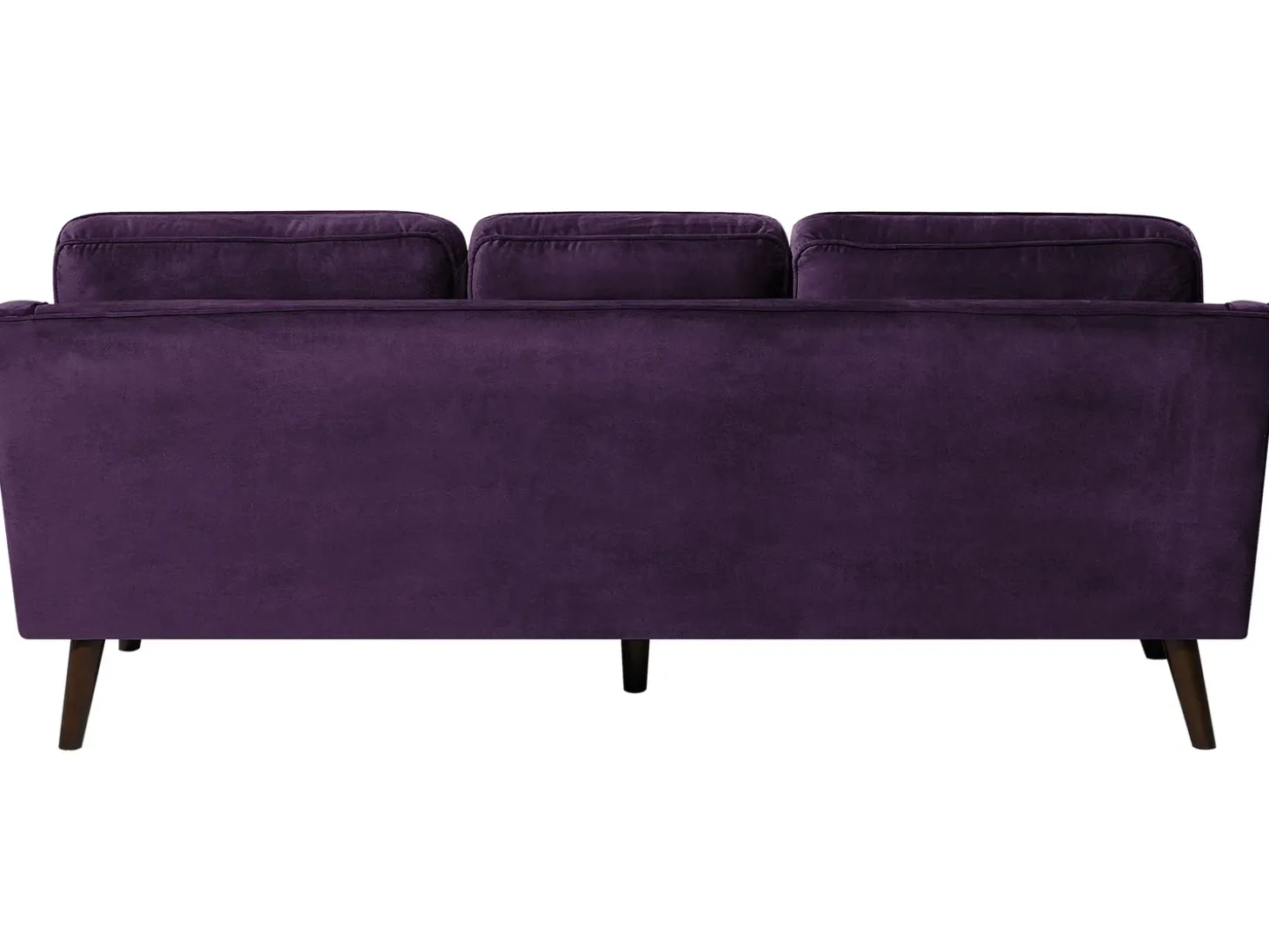 Discount Sofa dla 3 osób LOKKA Welur Purpurowy Sofy Tapicerowane|Kolekcje Sof