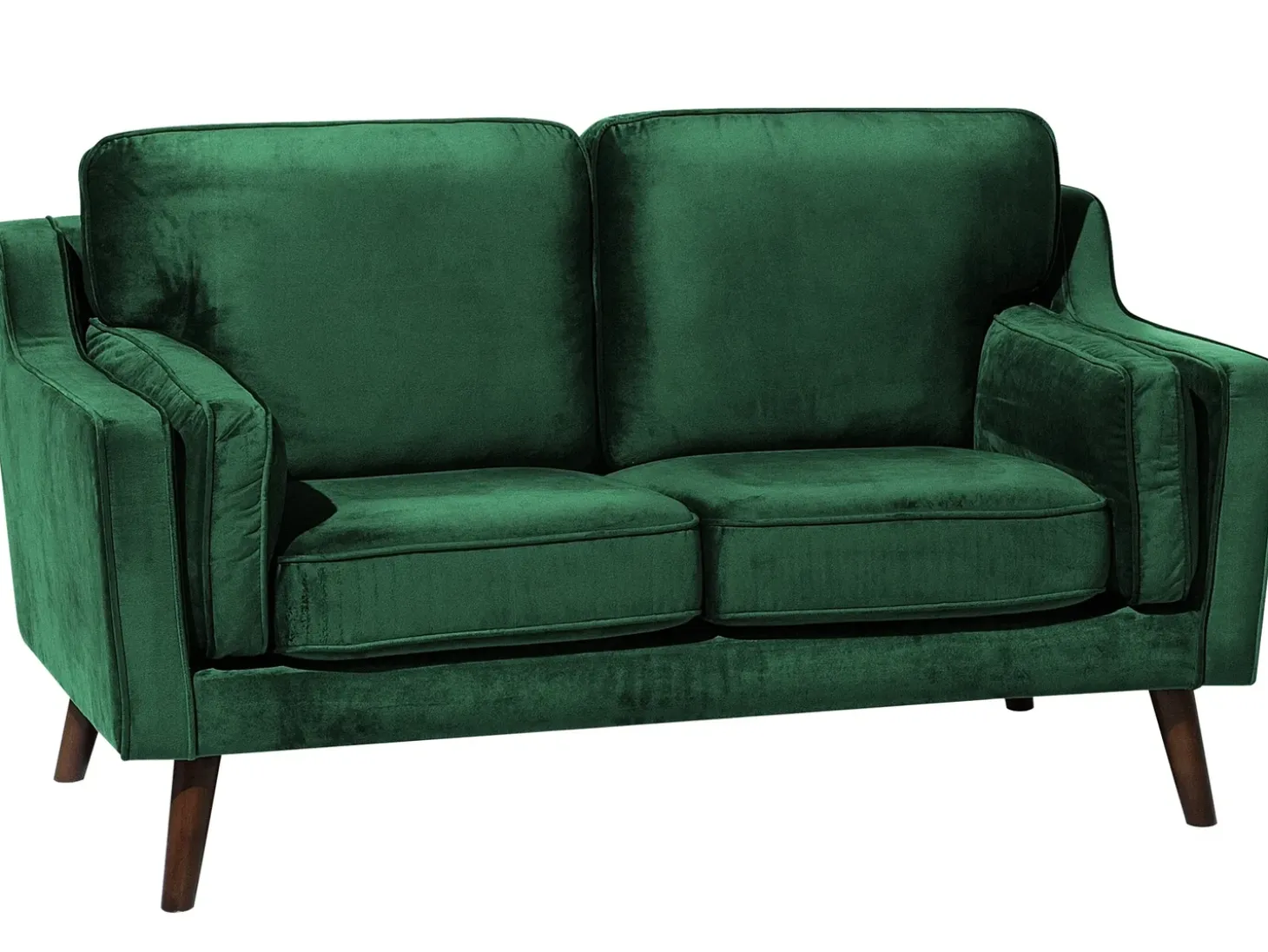 Sofa dla 2 osób LOKKA Welur Szmaragdowy Sofy Tapicerowane|Sofy Dwuosobowe