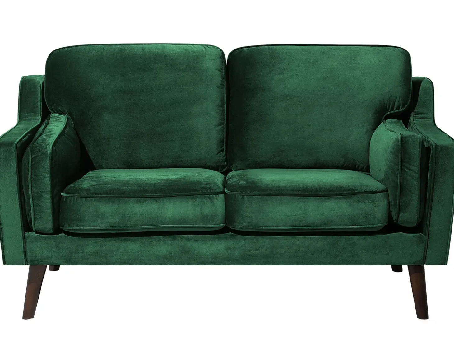 Sofa dla 2 osób LOKKA Welur Szmaragdowy Sofy Tapicerowane|Sofy Dwuosobowe