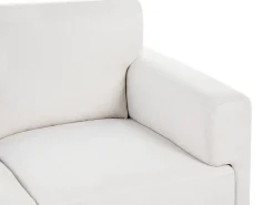 Clearance Sofa dla 2 osób LOUSTO Jasnobeżowy Sofy Tapicerowane|Sofy Dwuosobowe
