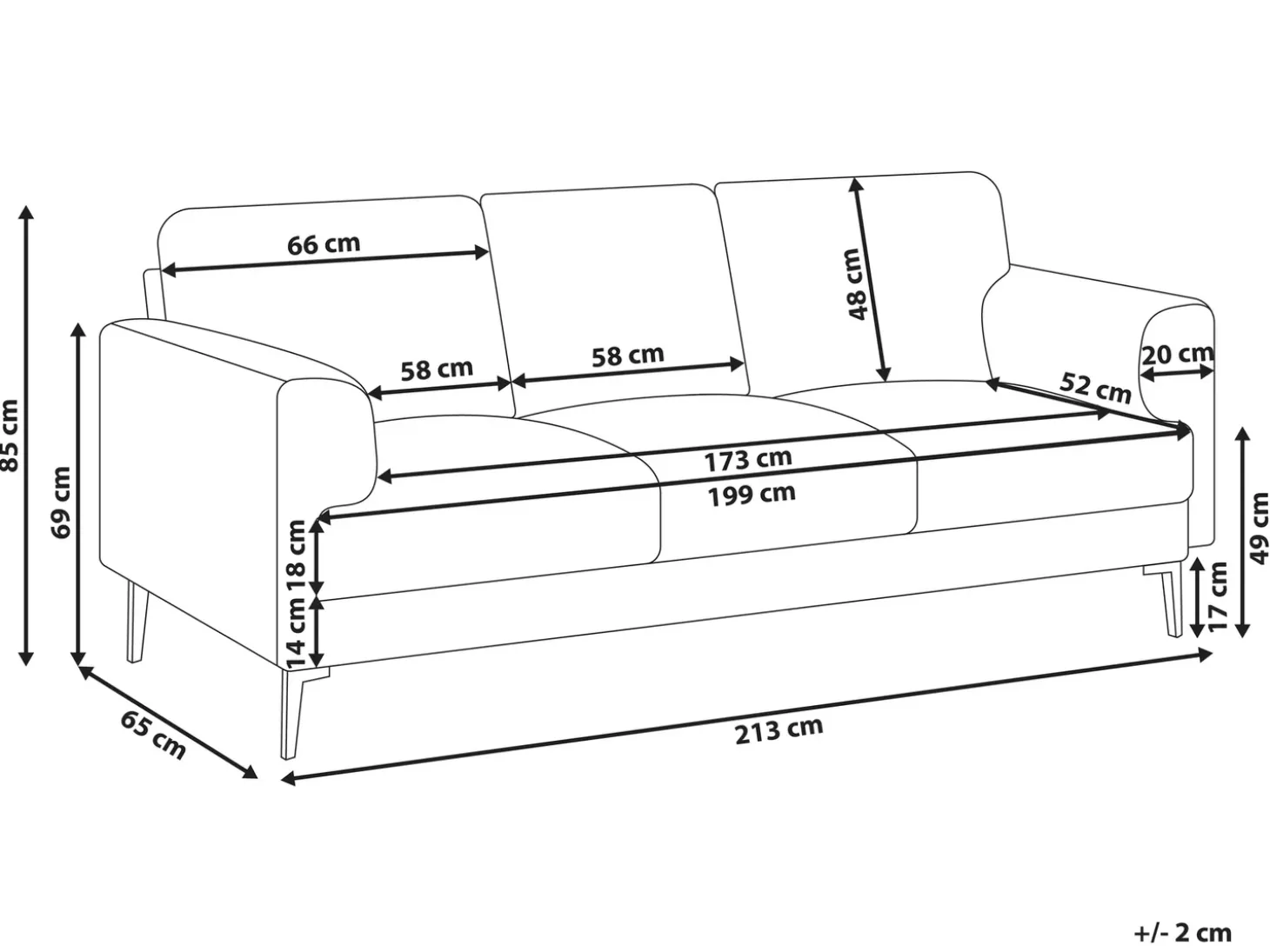 Discount Sofa dla 3 osób LOUSTO Zielony Sofy Tapicerowane|Kolekcje Sof