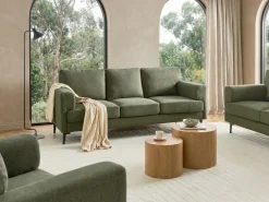 Discount Sofa dla 3 osób LOUSTO Zielony Sofy Tapicerowane|Kolekcje Sof