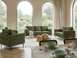Discount Sofa dla 3 osób LOUSTO Zielony Sofy Tapicerowane|Kolekcje Sof