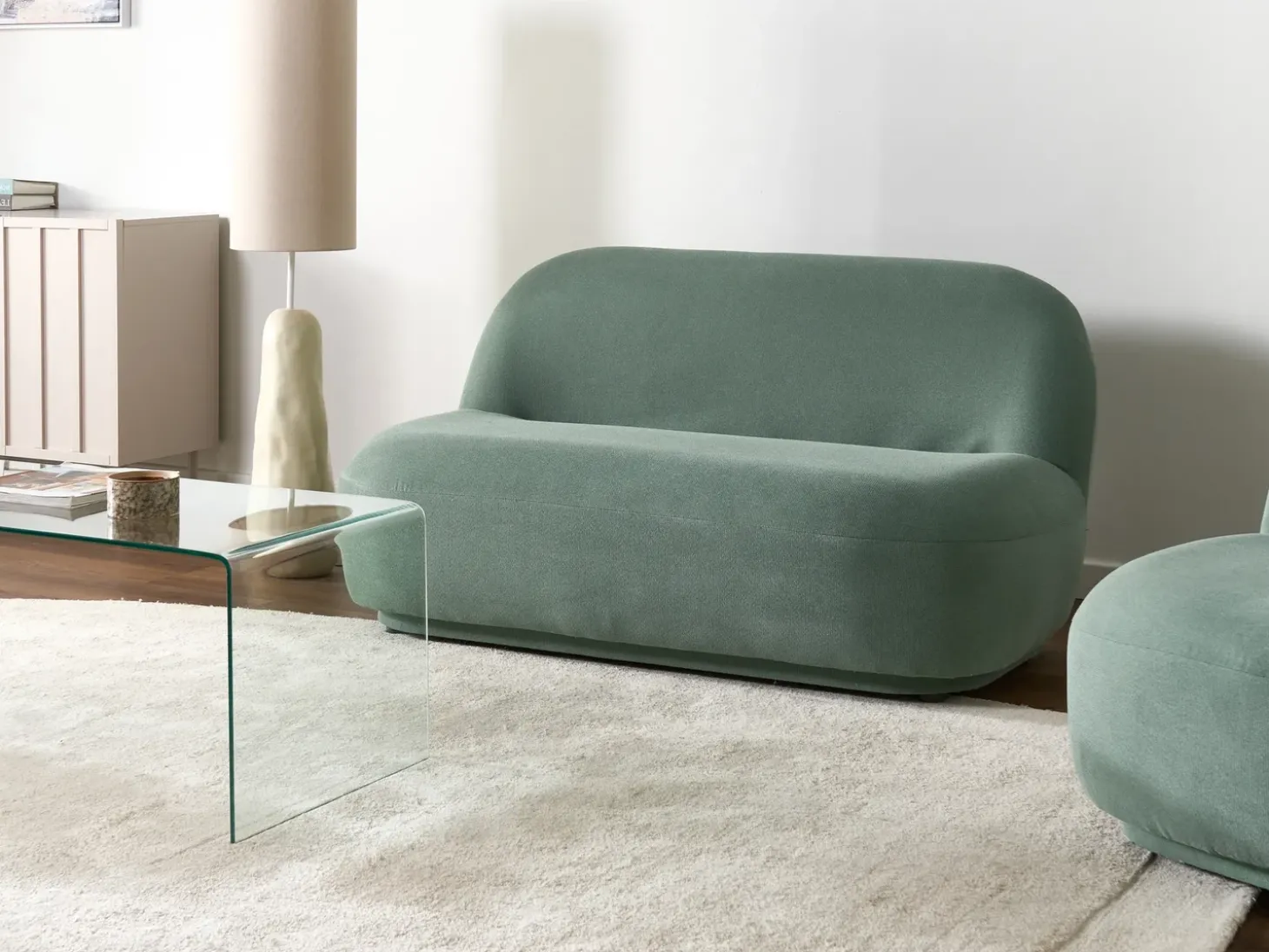 Hot Sofa dla 2 osób LOVBERG Jasno Sofy Tapicerowane|Sofy Dwuosobowe