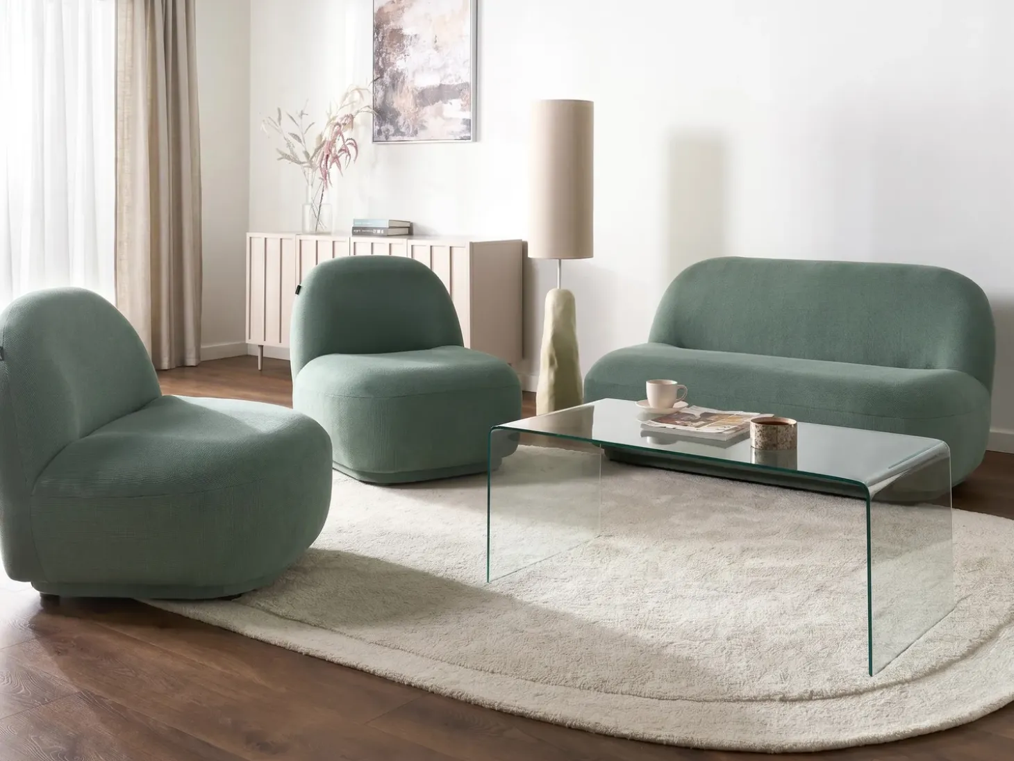 Hot Sofa dla 2 osób LOVBERG Jasno Sofy Tapicerowane|Sofy Dwuosobowe