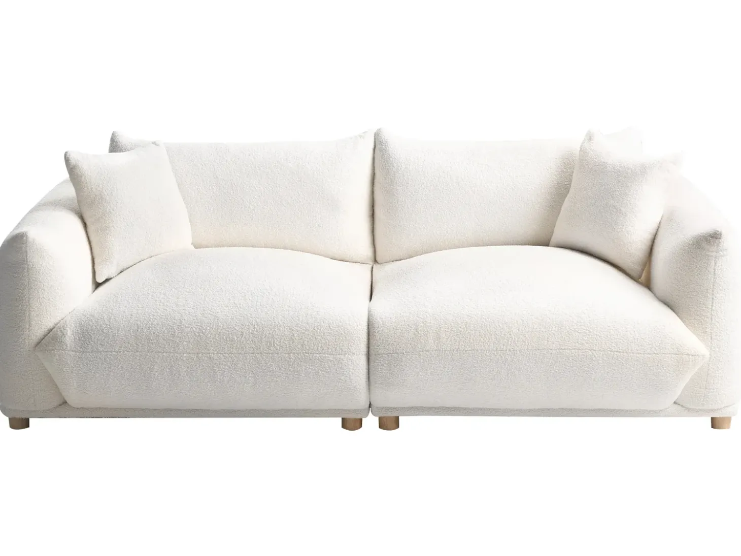 Online Sofa dla 3 osób LUVOS Boucle Złamana biel Sofy Tapicerowane|Wszystkie Sofy