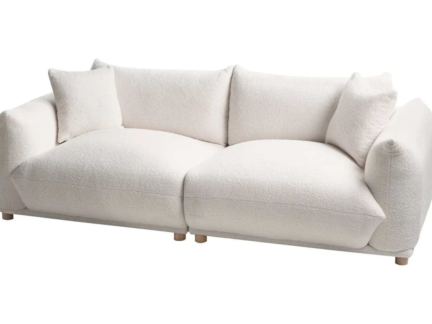 Online Sofa dla 3 osób LUVOS Boucle Złamana biel Sofy Tapicerowane|Wszystkie Sofy