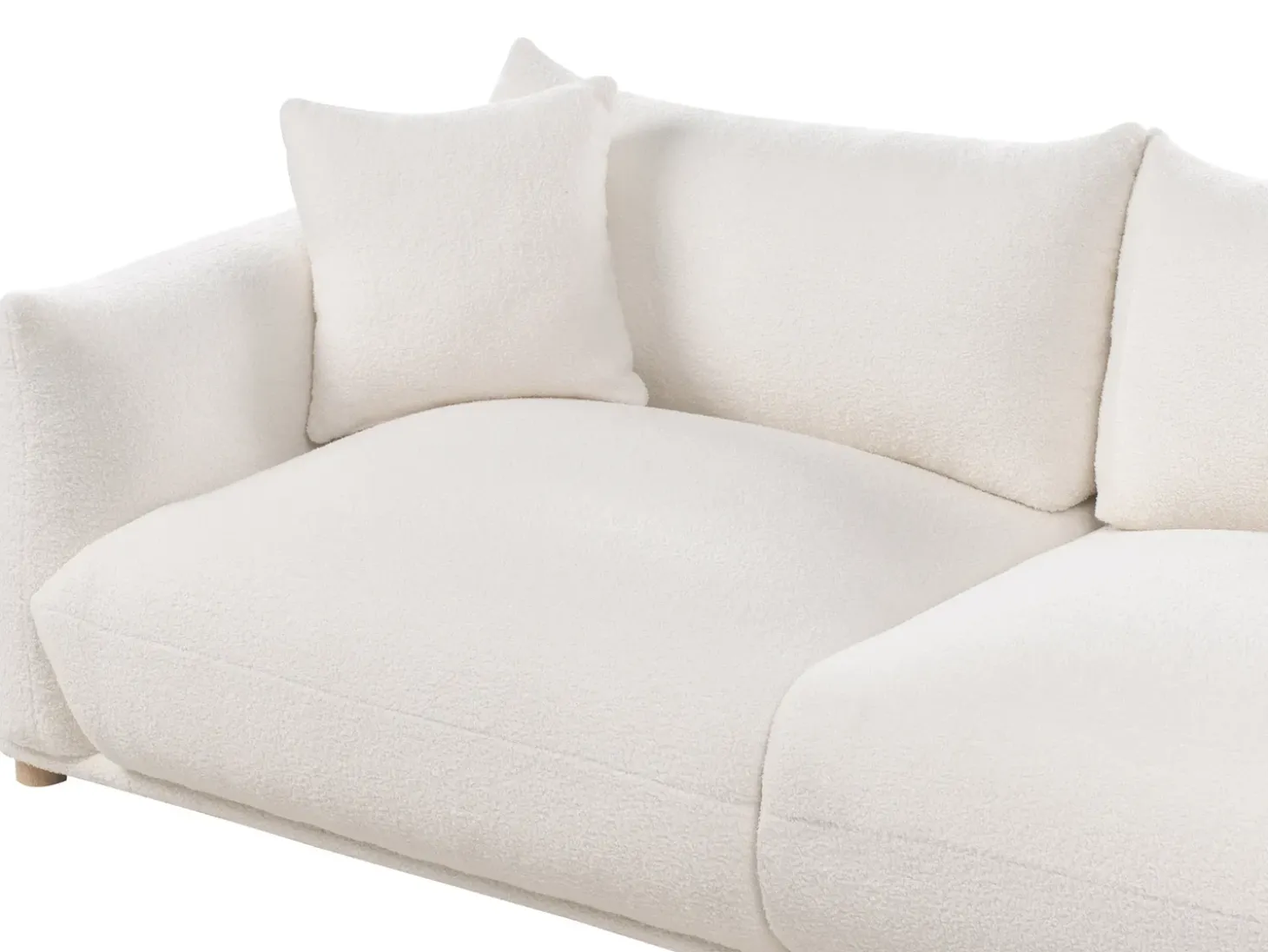 Online Sofa dla 3 osób LUVOS Boucle Złamana biel Sofy Tapicerowane|Wszystkie Sofy