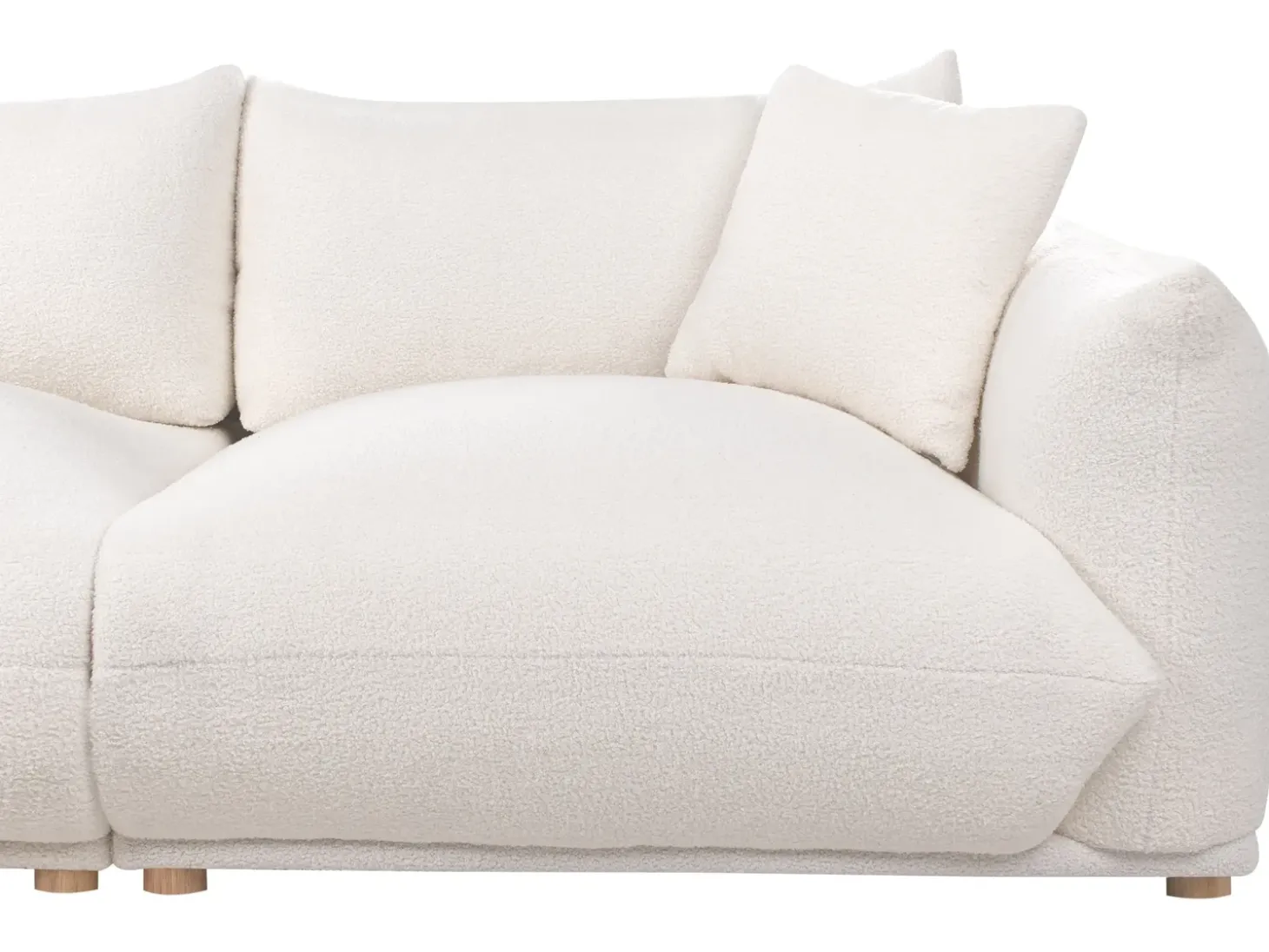 Online Sofa dla 3 osób LUVOS Boucle Złamana biel Sofy Tapicerowane|Wszystkie Sofy