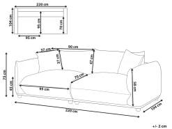Online Sofa dla 3 osób LUVOS Jasnobeżowy Sofy Tapicerowane|Wszystkie Sofy