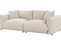 Online Sofa dla 3 osób LUVOS Jasnobeżowy Sofy Tapicerowane|Wszystkie Sofy