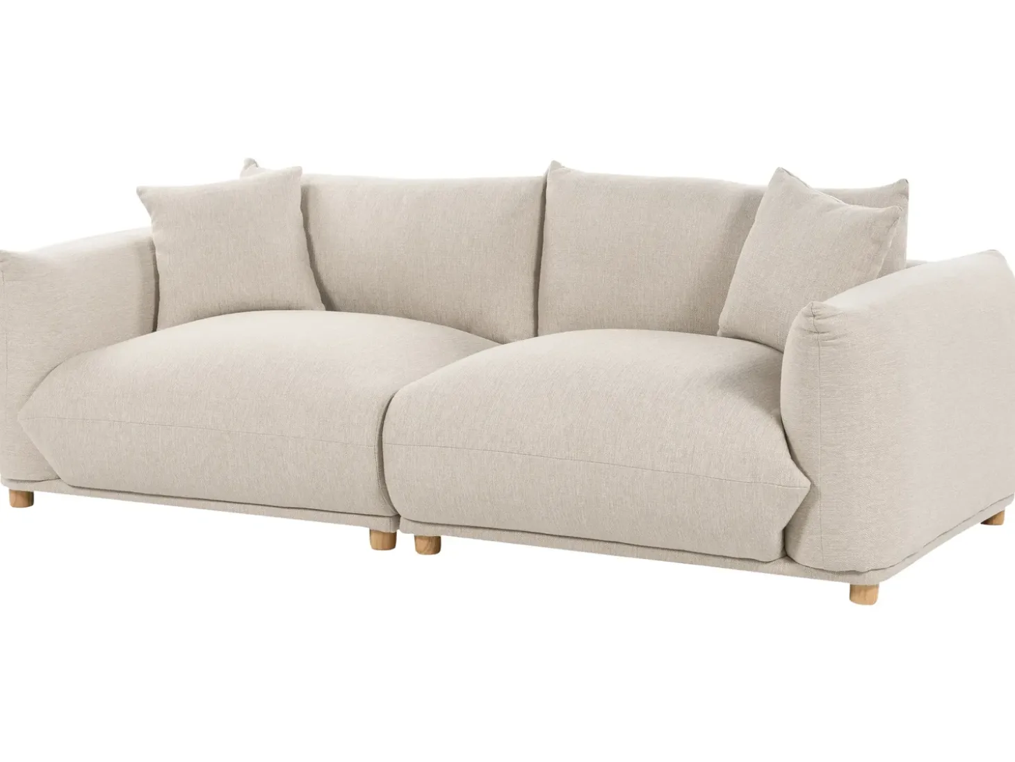 Online Sofa dla 3 osób LUVOS Jasnobeżowy Sofy Tapicerowane|Wszystkie Sofy