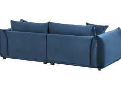 New Sofa dla 3 osób LUVOS Welur Ciemnoniebieski Sofy Tapicerowane|Wszystkie Sofy