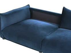 New Sofa dla 3 osób LUVOS Welur Ciemnoniebieski Sofy Tapicerowane|Wszystkie Sofy