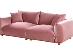 Best Sofa dla 3 osób LUVOS Welur Różowy Sofy Tapicerowane|Wszystkie Sofy