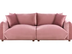 Best Sofa dla 3 osób LUVOS Welur Różowy Sofy Tapicerowane|Wszystkie Sofy