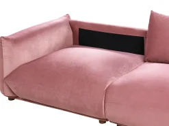 Best Sofa dla 3 osób LUVOS Welur Różowy Sofy Tapicerowane|Wszystkie Sofy
