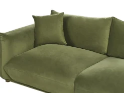 Discount Sofa dla 3 osób LUVOS Welur Zielony Sofy Tapicerowane|Wszystkie Sofy
