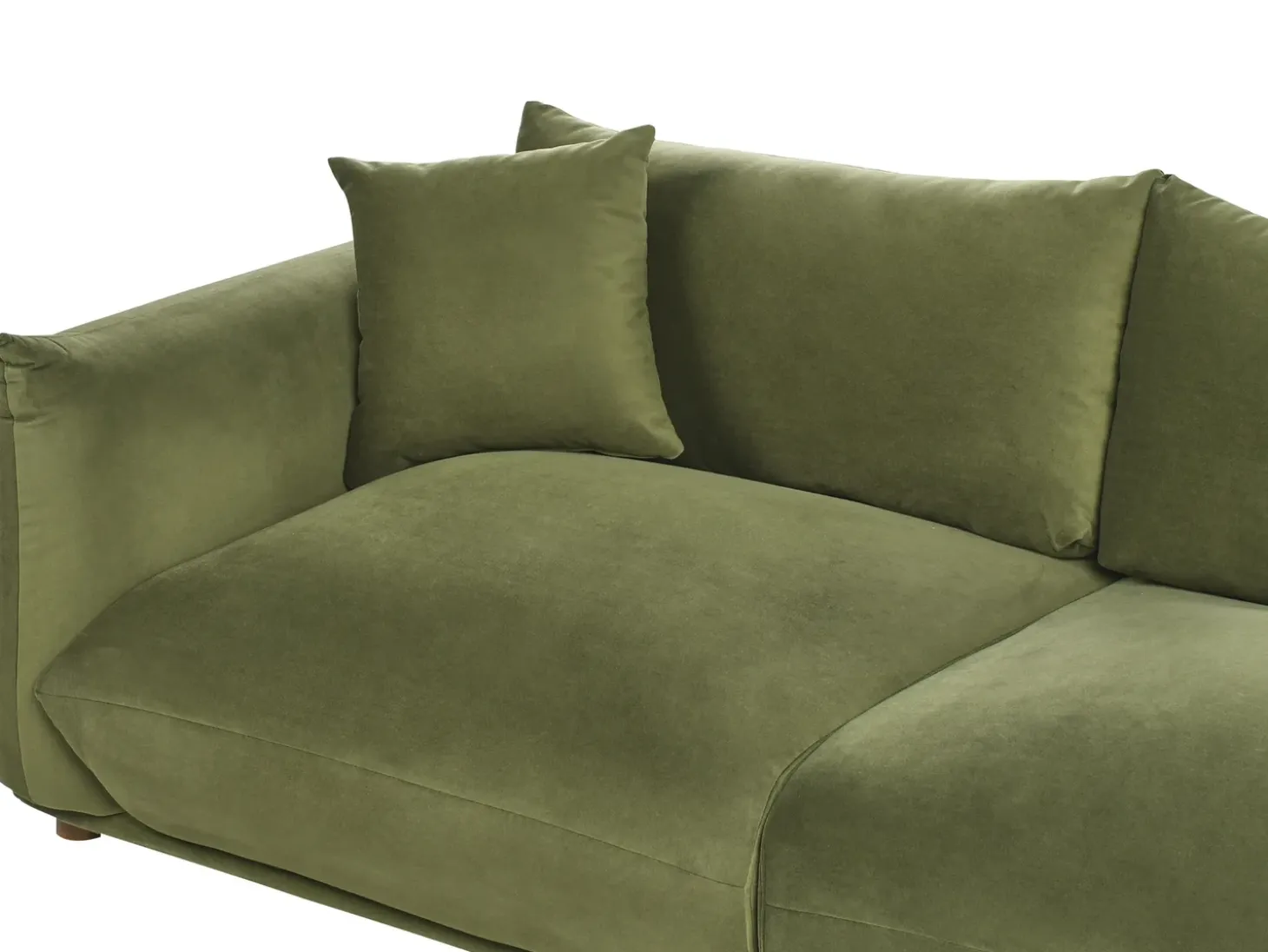 Discount Sofa dla 3 osób LUVOS Welur Zielony Sofy Tapicerowane|Wszystkie Sofy