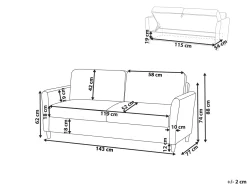 Sofa dla 2 osób MARE Boucle Sofy Tapicerowane|Sofy Dwuosobowe